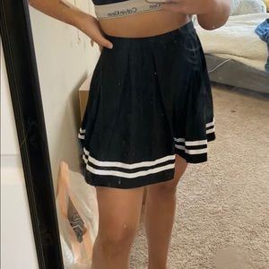 Black Pleated Cheerleading Skirt